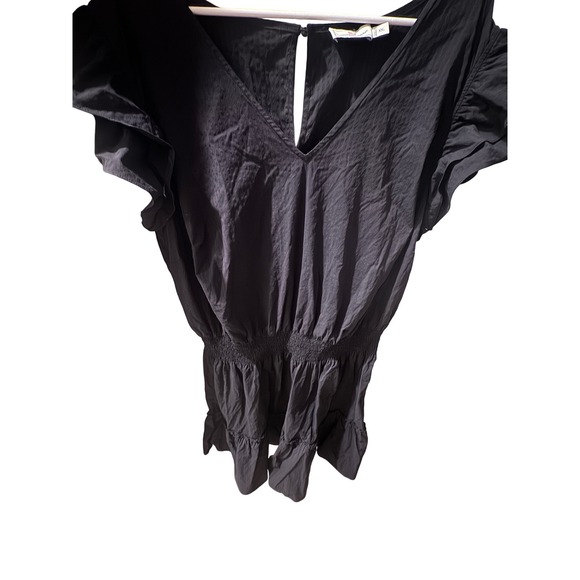 Vineyard Vines Dresses & Skirts - Vineyard‎ Vines Performance Dress Womens XXL Black V-Neck Flutter Sleeve Smocked